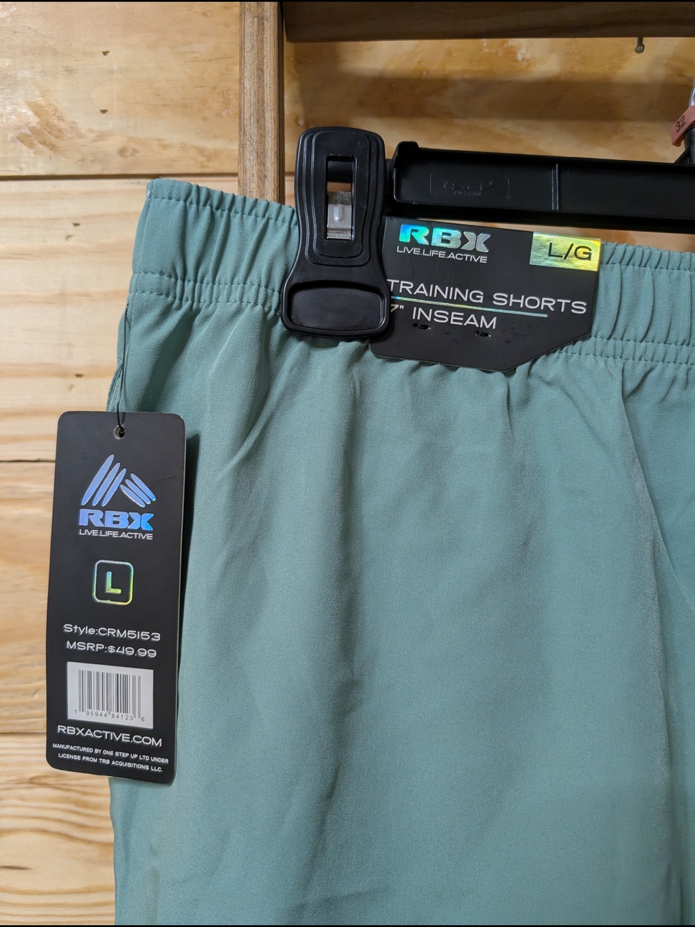 RBX Men's Teal Athletic Shorts - Picture 4 of 4